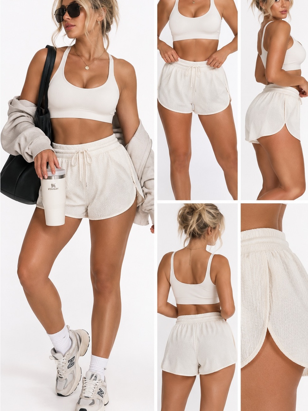 Lululemon CozySculpt Women's Cream Terry Drawstring Shortsw